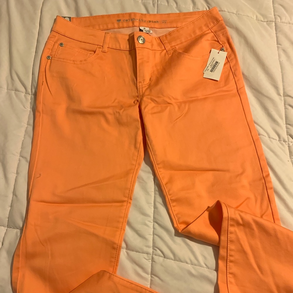 Women’s skinny pants size 11, melon color, NWT